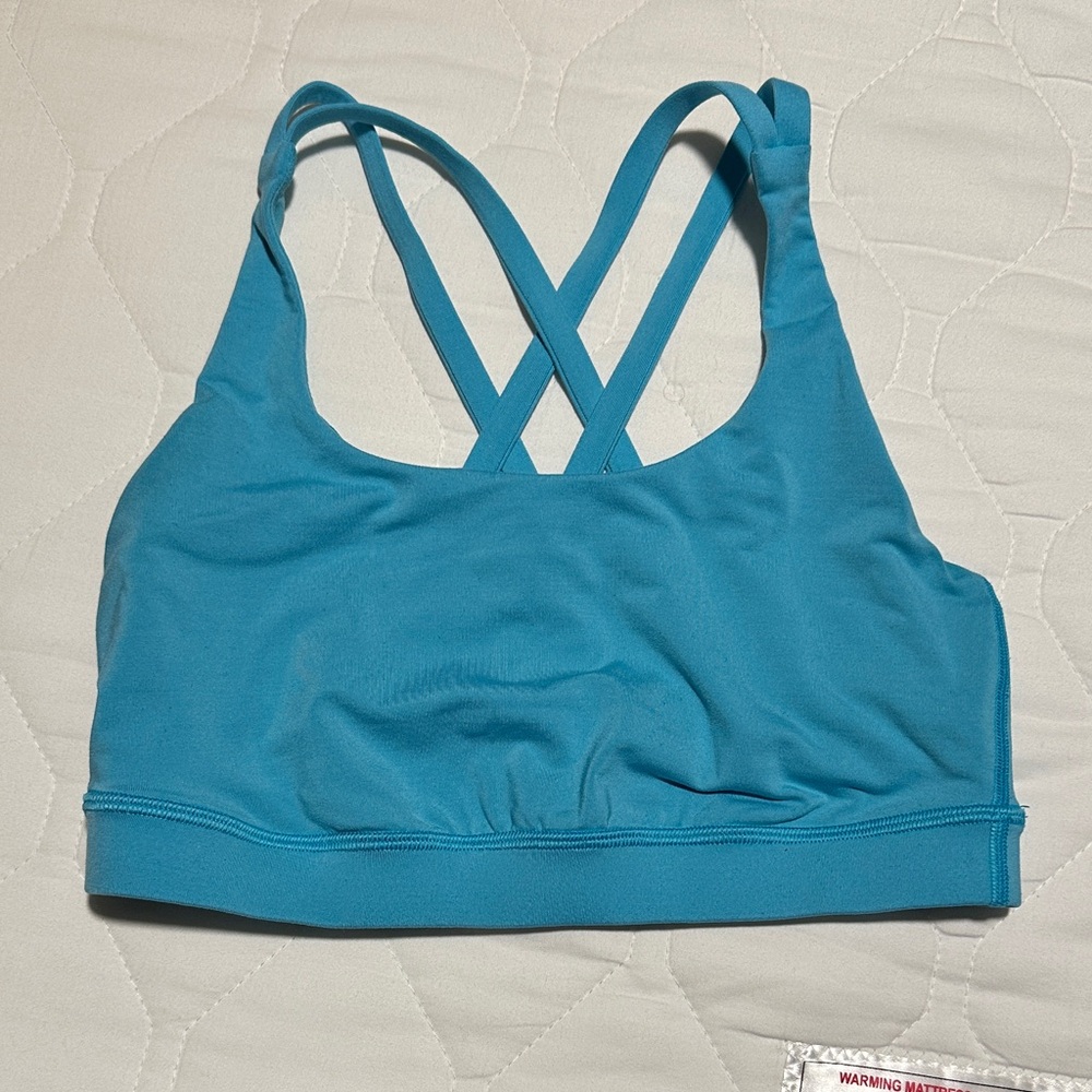 Lululemon Energy Blue Sports Bra, Size 6